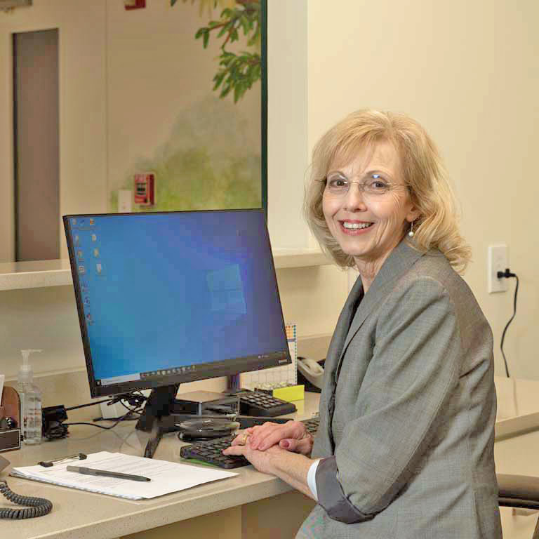 Ms. Gayle in Reception at Brentwood Pediatric Care